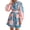 Blush Pink, variant on Womens Printed Long Sleeve Shirt Dress Belted Button Front for Casual Everyday Wear 100% Polyester Fabric All Season