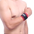 thumbnail image 2 of Athletic Adjustable Compression Wrist Wrap and Support Band Sports Gym Elastic Stretchy Wrist Joint Brace for Men and Women One Size Fits Either Hand Single, 2 of 5