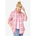 thumbnail image 3 of Ellos Women's Plaid Flannel Shirt Shirt, 3 of 6