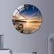 thumbnail image 3 of Reloj de pared moderno de cuarzo silencioso con péndulo y cristal templado, ideal para sala de estar o habitación infantil. Atardecer, 3 of 8