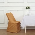 thumbnail image 4 of BalsaCircle Lifetime Folding Chair Cover Slipcovers Solid Polyester Gold, 4 of 8