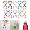 thumbnail image 2 of 10Pcs Heart Star Carabiner Clip KeyRings Carabiner Keychains Metal Spring Snapping Hook for Purse Handbag Hardware, 2 of 8