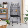 thumbnail image 5 of Yaheetech 59'' H Open Top Rolling Metal Bird Cage with Stand, Black, 5 of 13