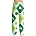 thumbnail image 3 of Men's St Patrick's Day Pants Casual Comfortable Drawstring Lounge Pants with Print Full Length Soft Polyester Spring Summer Wear 2026 Fluorescent Green S, 3 of 6