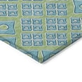 thumbnail image 5 of 9' X 12' Artichoke Green And Aqua Geometric Washable Indoor Outdoor Area Rug, 5 of 5