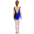 thumbnail image 2 of YUUMIN Kids Girls Shiny Rhinestone Ballet Dance Skating Dress Color Block Gymnastics Leotard Dance Unitards Royal Blue 6, 2 of 7