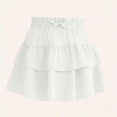 thumbnail image 4 of ATOGUTA Floral Skirts for Girls White Elastic High Waist A-Line Short Mini Skirt for School Casual 5T-16, 4 of 7
