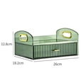 thumbnail image 5 of Tnobhg Desktop Cosmetic Storage Box with Drawer And Handle Transparent Two-tier Smooth Stable High Fence Lipstick Lotion Nail Polish Organizer Makeup Display Case, 5 of 7
