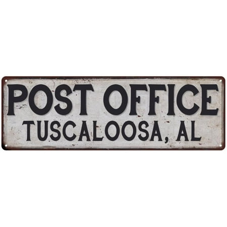 Tuscaloosa, Al Post Office Personalized Metal Sign Vintage 8x24