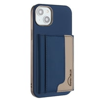 Allytechgroup Case for Apple iPhone 15 Plus, 2-in-1 Detachable Card Holder Magnetic RFID Blocking Wallet [Compatible with MagSafe] Stand PU Leather Cover with Credit Card Slots/Cash Slot, Darkblue
