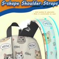 thumbnail image 5 of Cat Head and Dog Paw Print 17" Waterproof Oxford School Backpacks for Teens, S-Shape Padded Straps, for School, Travel, Hiking, Camping, 5 of 5
