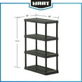 thumbnail image 4 of Hart Black Plastic 4-Tier Shelf 36" W x 18" D x 53" H, Up to 600 lb Total Capacity, 4 of 17