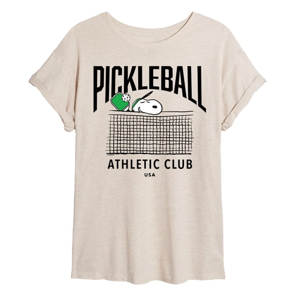 Peanuts - Pickleball - Juniors Oversized Graphic T-Shirt