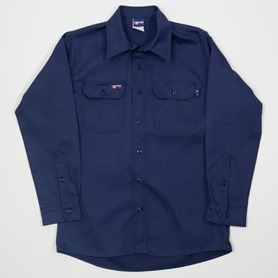 Lapco FR 8.7 Cal oz. Flame Resistant 100% Cotton Twill Men's FR Uniform Shirt, Size Regular, X-Large (1 Unit) Walmart.com