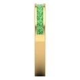 thumbnail image 4 of 0.84 ct Brilliant Princess Cut Simulated Green Diamond 18K Yellow Gold Stackable Band SZ 10.75, 4 of 6