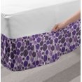 thumbnail image 2 of Flower Bed Skirt, Floral Art with Rounds and Lavender Branches, Elastic Bedskirt Dust Ruffle Wrap Around for Bedding Decor, 4 Sizes, Mauve Blue Violet, by Ambesonne, 2 of 2