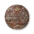 thumbnail image 3 of Loloi LPFLAY2 Spice Red 18" x 18" x 20" Vintage-Inspired Pouf for Living Room or Bedroom, 3 of 5