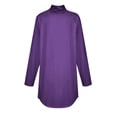thumbnail image 3 of Graphic Tees for Women Casual Long Sleeve T Shirt Top for Autumn and Winter High Collar Solid Color Everyday Wear Stylish Women’s Top Purple XL, 3 of 3