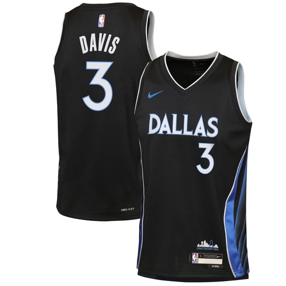 Youth Nike Anthony Davis Black Dallas Mavericks 2025/26 City Edition Swingman Jersey