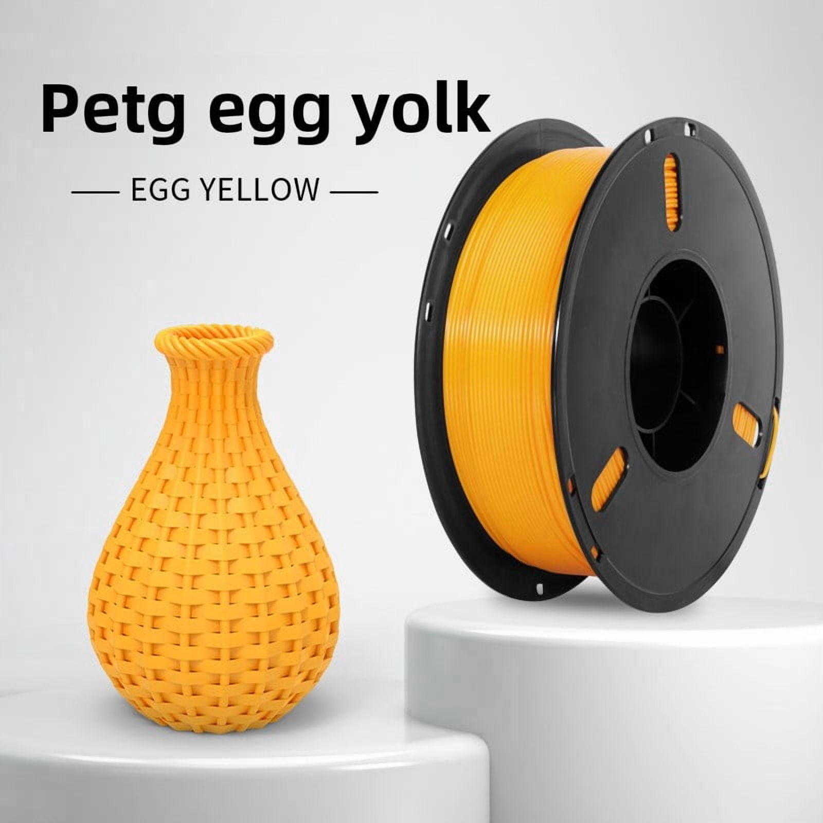 High Strength PETG 3D Printer Filament Durable PETG Printing Consumables  Impact Resistant Heat Resistant Smooth Printing, Low Warping No Clogging Universal for Most FDM 3D Printers
