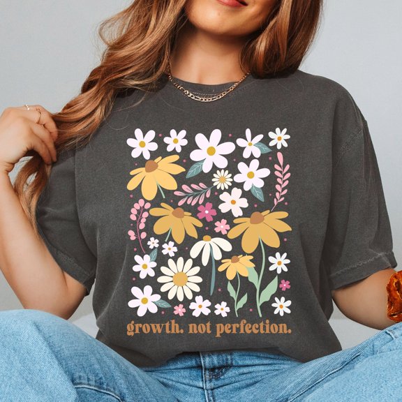 Growth Not Perfection Shirt Mental Health Shirt Positive Affirmation Tee Mental Health Mat