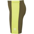 thumbnail image 4 of Umbro Big Girls High Waisted Bike Shorts (Burnt Olive/Sunny Lime) – Size X-Small, 4 of 6