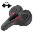 thumbnail image 4 of jinwen Mountain Bike Seat Non Slip Shock Absorbing Widen Thickened Long Distance Riding Black Red, 4 of 7