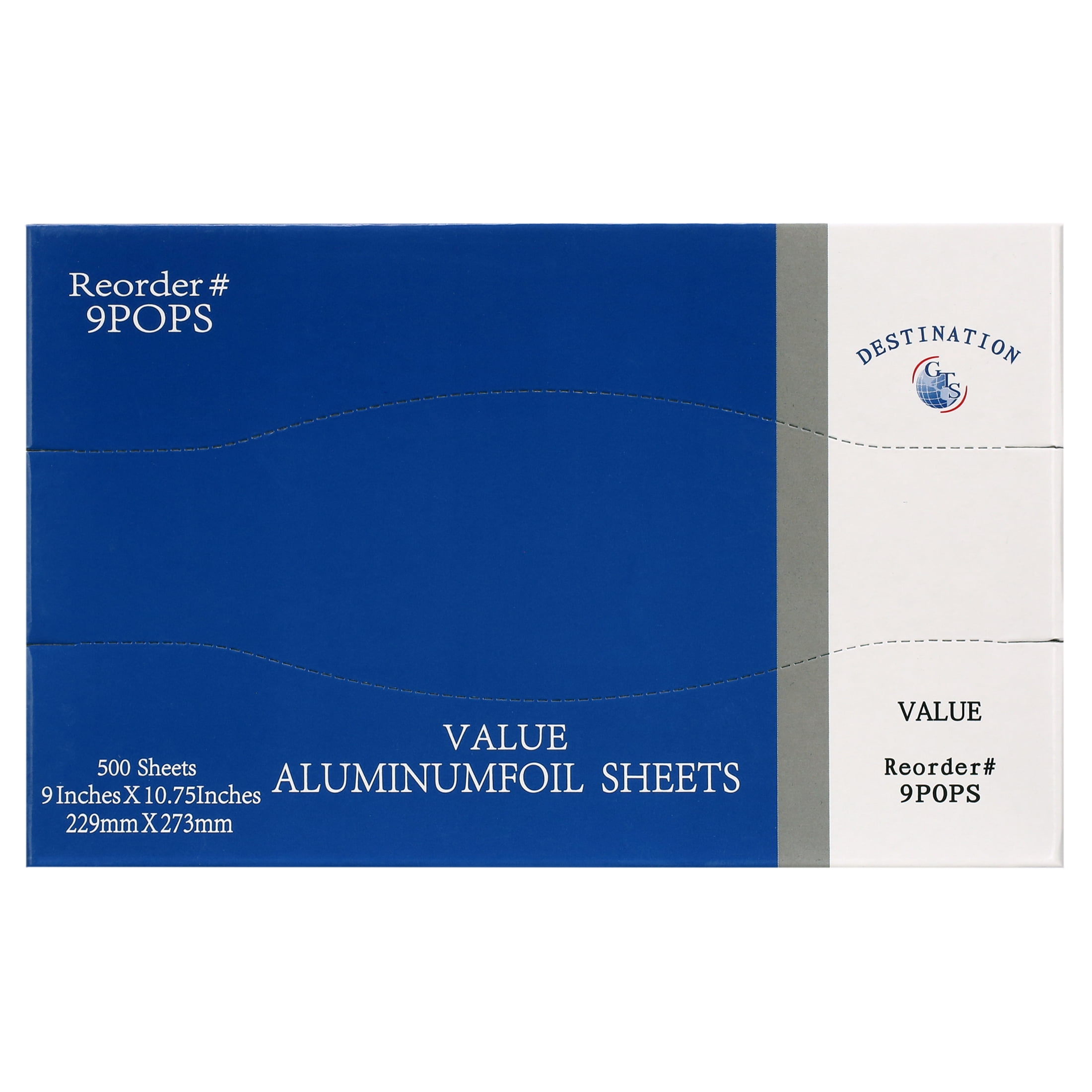 Foil Sheets, Aluminum Foil – Pop-Up Dispenser, 9” x 10.75”, 500 Pre-Cut Sheets for Food, Hair Coloring & Highlighting