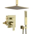 thumbnail image 1 of Boyel Living 10 Inch High Pressure Ceiling-mounted Shower System Set Rainfall Shower Faucet Rainfall Shower System in Brushed Gold Shower Head, 1 of 1