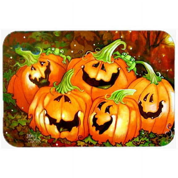 Carolines Treasures  Such A Glowing Personality Pumpkin Halloween Glass Cutting Board, Large