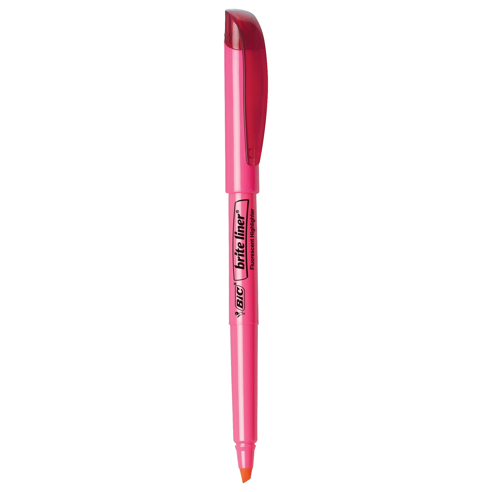 (3 pack) BIC Brite Liner Pink Highlighters, Chisel Tip, 12-Count Pack
