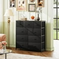 thumbnail image 5 of 9-Drawer Dresser, Fabric Storage Tower for Bedroom, Hallway, Entryway, Closet, Tall Chest Organizer Unit with Fabric Bins, Steel Frame, Wood Top, Easy Pull Handle, 5 of 8