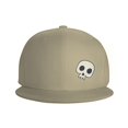 thumbnail image 3 of DouZhe Flat Brim Cap Snapback Hat, Halloween Skeleton Prints Adjustable Yellow Adult Baseball Cap, 3 of 6