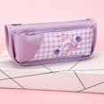 thumbnail image 2 of Cute Pencil Case Purple Rabbit Pattern Leather Pencil Pen Case Stationery Pouch Holder Box, 2 of 5