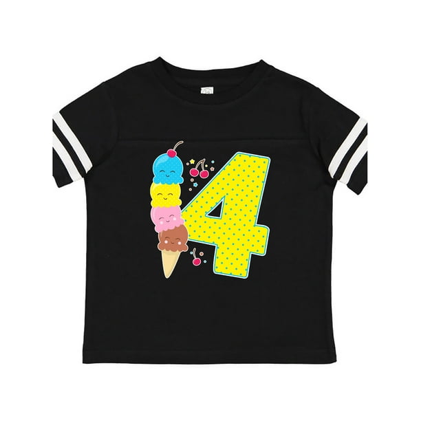 INKtastic Ice Cream fourth birthday blue Toddler TShirt Walmart