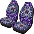 thumbnail image 6 of Qpednta Purple Mandala Car Seat Covers Full Set 4 Pack Easy to Install Front Seat Protector Auto Seat Rear Split Bench Cover Universal Automotive Seat Cover Accessories, 6 of 7