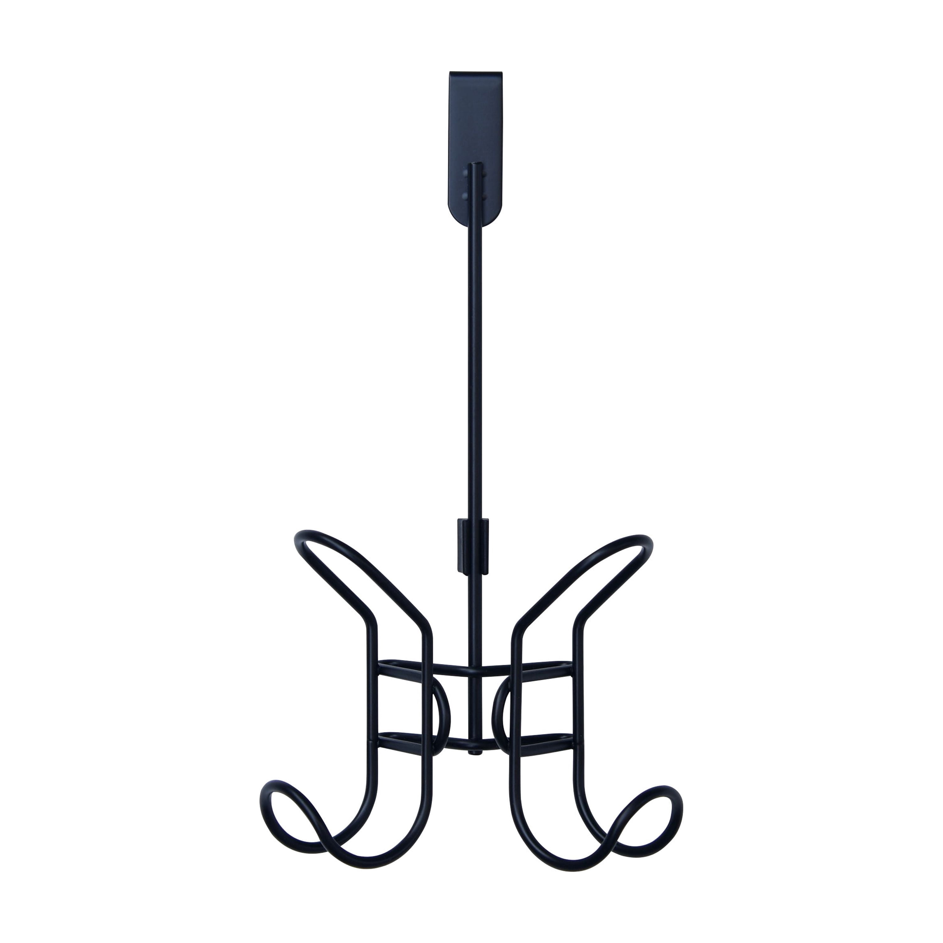 Mainstays Over the Door Double Hook, Black Finish