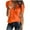 Orange, variant on Women's T Shirts Orange Solid Color V-neck Comfortable Loose T-shirt Short Sleeve Blouse Casual Tops