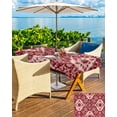 thumbnail image 5 of Outdoor Tablecloth with Umbrella Hole for Patio/Picnic/Party/Camping, Red Boho Waterproof Table Cloth Rectangle Table Cover Washable, Ethnic Tribal Abstract Traditional Floral 60"x 120", 5 of 7