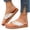 Beige, variant on Women's Crochet Lace Flip Flops 2026 Boho Comfortable Thong Sandals with Flat Sole for Summer Beach Wear Camel 9 Wide