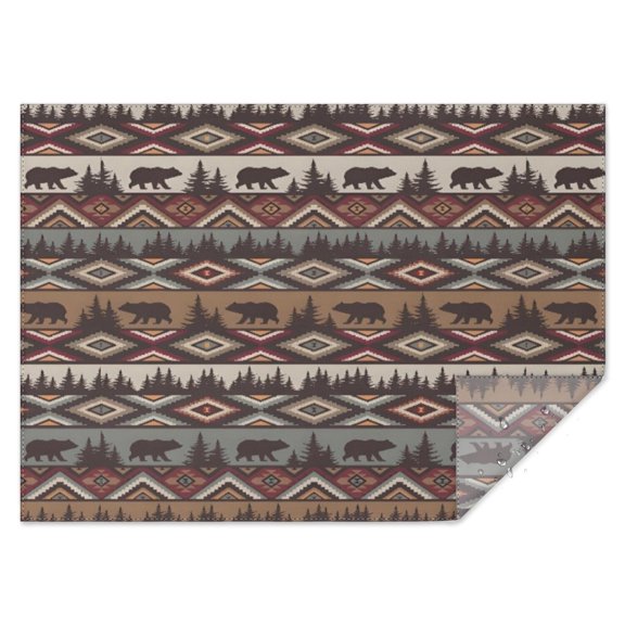 Boho Bohemia Geometric Line Art Rectangle Tablecloth 60"x84",Waterproof Polyester Rectangle Table Cloth, Wipeable Spillproof Polyester Tablecloth for Dining, Camping, Indoor and Outdoor