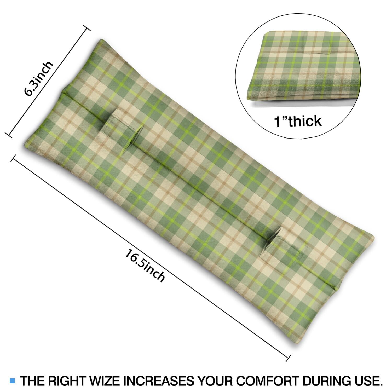 Plaid Post-Surgery Seatbelt Pillow for Women - Mastectomy Recovery Cushion - Chest Protector with Washable Cover