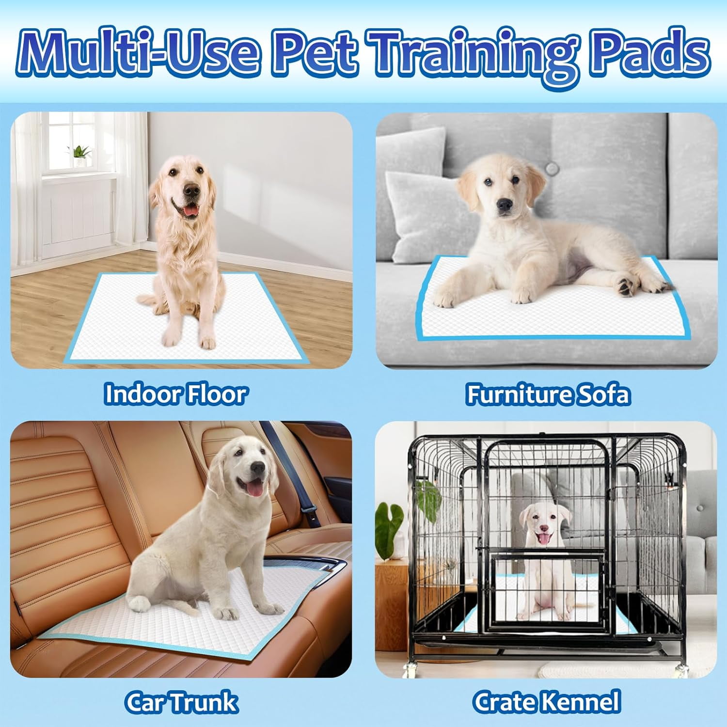 Dog Pee Pads, Puppy Training Pee Pads, Leakproof Disposable Urine Bed Pads for Doggy, Potty Pads for Doggie, Pet Piddle Pads, Waterproof Puppy Pads for Dog Training