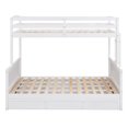 thumbnail image 4 of THOWDEE Wood Twin over Full Bunk Bed with Hydraulic Lift up Storage and Ladder, Can Be Divided into 2 Separate Platform Bed, White, 4 of 9