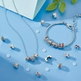 thumbnail image 5 of 1box 20 pcs Clip Lock Bead Charms with 20 pcs Silicon Rubber Stopper O-rings Fit European style Bracelet for Jewelry Making Mixed color, 5 of 6