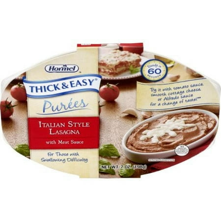 Thick & Easy Purees Italian Style Lasagna with Meat Sauce - 7 ounce Tray 7 Count