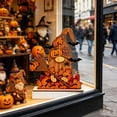 thumbnail image 5 of CSEONE Indoor Halloween Decor, 2D Halloween Pumpkin Ghost Table Decor, Wooden Standee Mantel Shelf Decoration, Flat Halloween Decor for Festive Party Display, B, 5 of 7