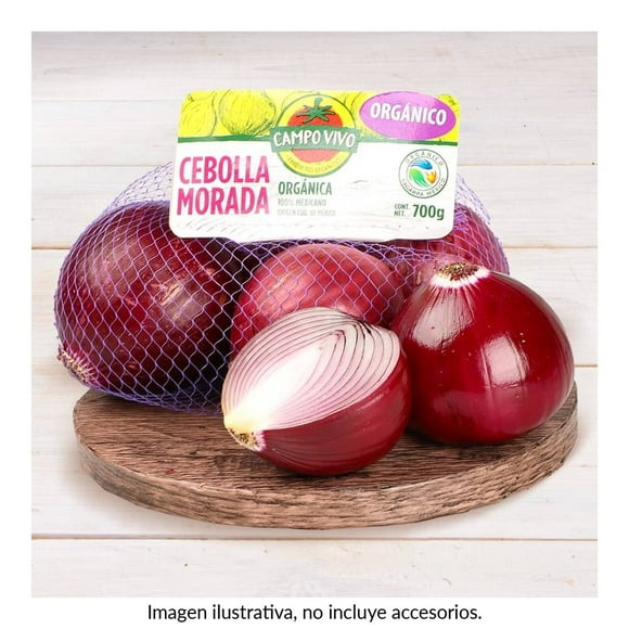 Cebolla morada orgánica Campo Vivo 700 g