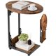 thumbnail image 1 of Mesa auxiliar plegable Elbourn, soporte de TV en forma de C, marco de metal, 1 of 9