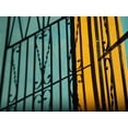 thumbnail image 2 of Merrill Images 32x25 Black Ornate Wood Framed with Double Matting Museum Art Print Titled - Cuba-Camaguey-UNESCO World Heritage Site-wrought iron gate and colorful walls, 2 of 4
